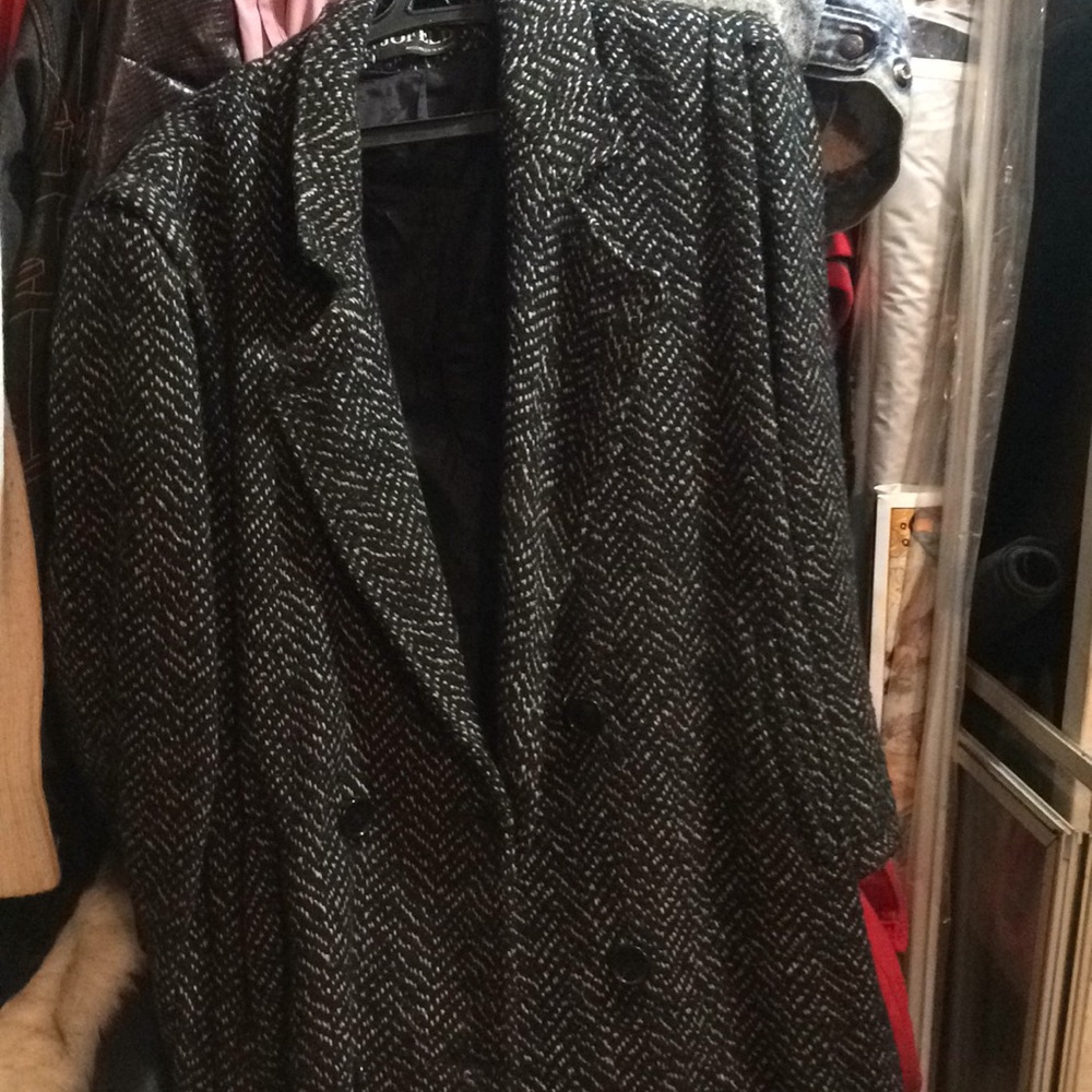 Long heavy wool coat